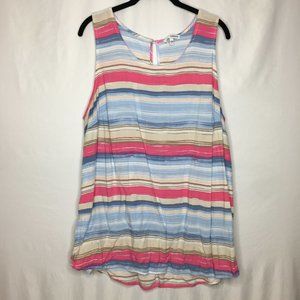 Sonoma striped sleeveless blouse top AK2